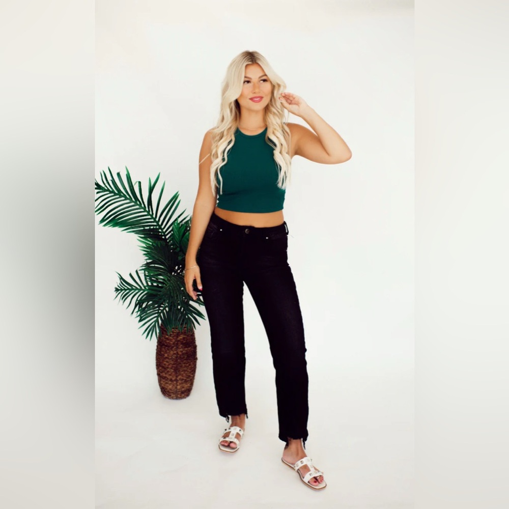 NWT Risen high rise relaxed straight jeans 13/31